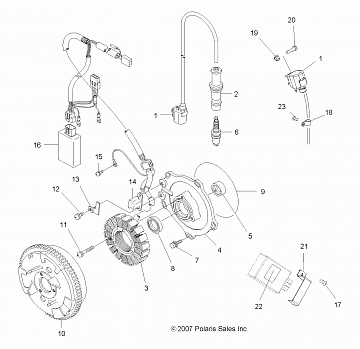 ELECTRICAL, IGNITION SYSTEM - A11MB46FZ (49ATVMAGNETO09SP500)