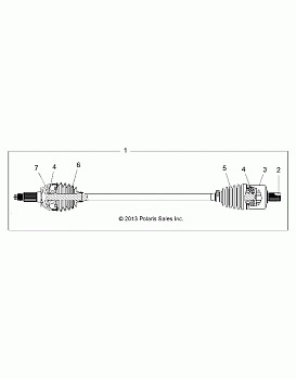 DRIVE TRAIN, FRONT HALF SHAFT - Z14ST1EFX (49RGRSHAFTDRV14RZR1000)