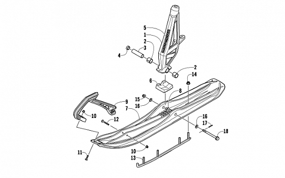 SKI AND SPINDLE ASSEMBLY