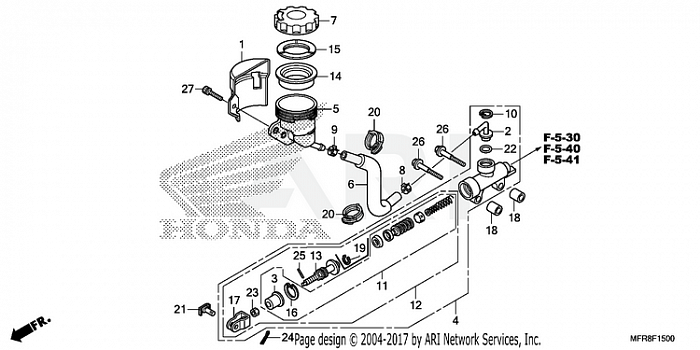 REAR BRAKE MASTER        CYLINDER