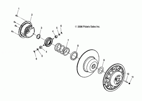 DRIVEN CLUTCH - S07NP5BS/BE (49SNOWDRIVENCLUTCHTRAILRMK)