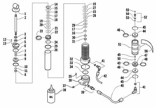 REAR SUSPENSION FRONT ARM SHOCK ABSORBER