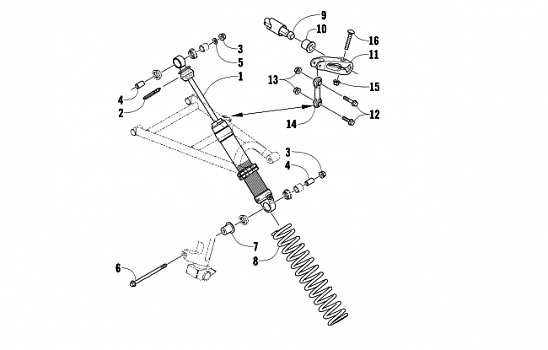 SHOCK ABSORBER AND SWAY BAR ASSEMBLY