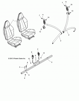 BODY, SEAT MOUNTING and BELTS - Z14JT87AD/9EAO/9EAL (49RGRSEATMTG14RZR900)