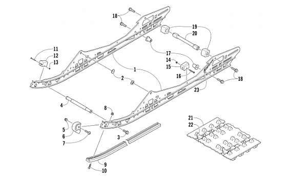 SLIDE RAIL AND TRACK ASSEMBLY