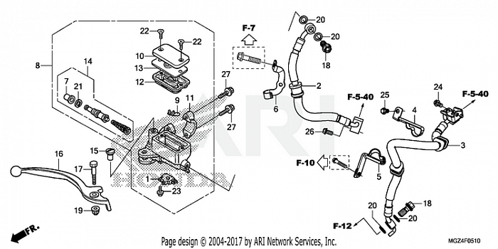 FRONT BRAKE MASTER       CYLINDER (2)