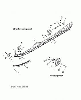 SUSPENSION, RAIL MOUNTING - S17CEE5BSL (49SNOWSUSPRAIL14550144)