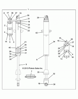 SUSPENSION, FRONT SHOCK - Z146T1EAM/EAW (49RGRSHOCKFRT7044116)