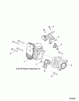 ENGINE, THROTTLE BODY AND FUEL RAIL - Z19VHA57B2/E57BM (701270)