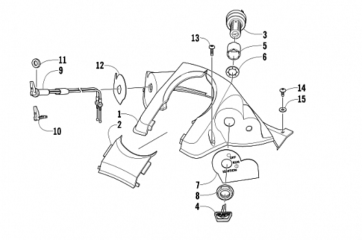 CONSOLE AND SWITCH ASSEMBLY