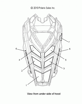 BODY, HOOD FOAM/FIBER - S12BF8GSA/GSL (49SNOWHOODSCFL11RUSH)