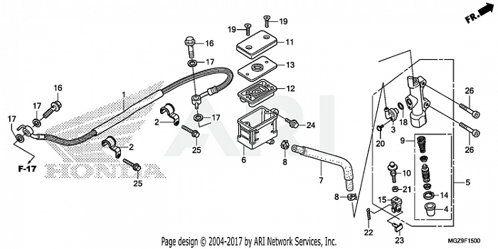 REAR BRAKE MASTER        CYLINDER (STD)