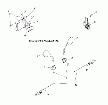 ELECTRICAL, TURN SIGNALS, HORN and MIRRORS - R12VE76FX/FI (49RGRTURNSIG11RZRI)