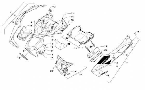 HOOD AND AIR INTAKE ASSEMBLY