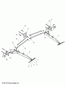 SUSPENSION, REAR CONTROL ARMS - Z146T1EAM/EAW (49RGRSUSPRR14RZR1000)