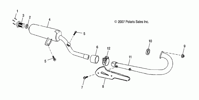 ENGINE, EXHAUST - A13PB20AF (49ATVEXHAUST08PHX)