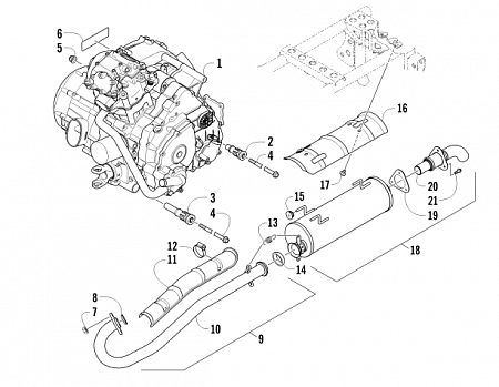 ENGINE AND EXHAUST