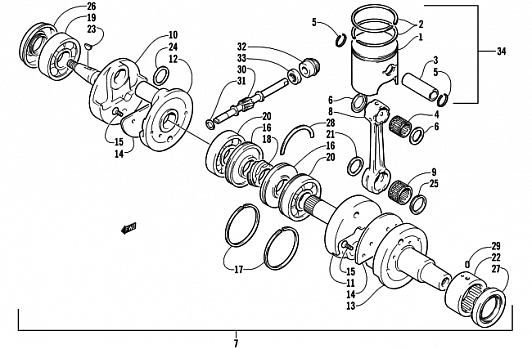 PISTON AND CRANKSHAFT