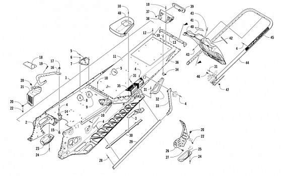 TUNNEL, REAR BUMPER, AND SNOWFLAP ASSEMBLY