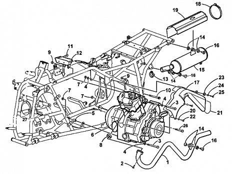 ENGINE AND EXHAUST