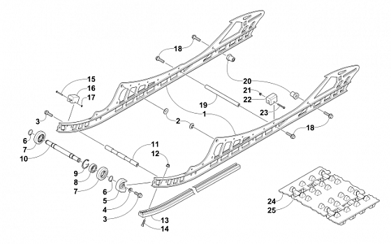 SLIDE RAIL AND TRACK ASSEMBLY