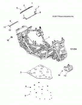 CHASSIS, MAIN FRAME AND SKID PLATE - A18DCE87BB (101294)