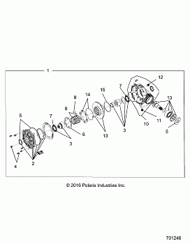 DRIVE TRAIN, FRONT GEARCASE - Z18VBE99BW (701246)