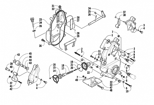 DROPCASE AND CHAIN TENSION ASSEMBLY