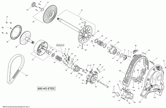 Pulley System 600 HO ETEC_19M1403a