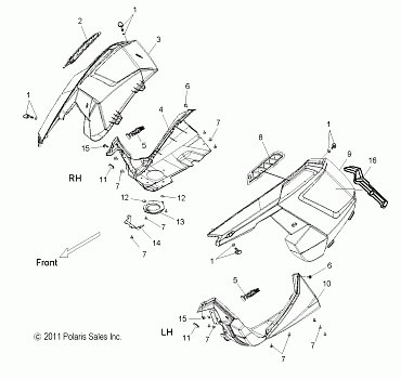 BODY, FENDERS and SIDE PANELS - S13BA6GSL (49SNOWFENDERS12PR)