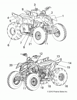 BODY, DECALS - A11KA09AB/AD (49ATVDECAL09OUT90)