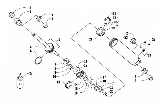 REAR SUSPENSION REAR ARM SHOCK ABSORBER