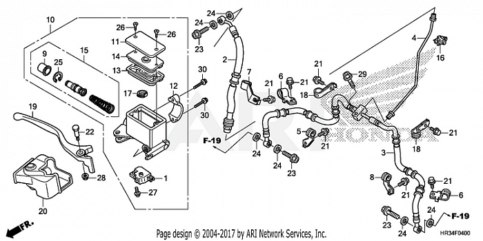 FRONT BRAKE MASTER       CYLINDER