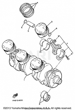 CRANKSHAFT PISTON CALIFORNIA MODEL ONLY