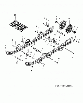 SUSPENSION, REAR and TRACK - S14CS5BSL/BEL (49SNOWSUSPRR14550144)