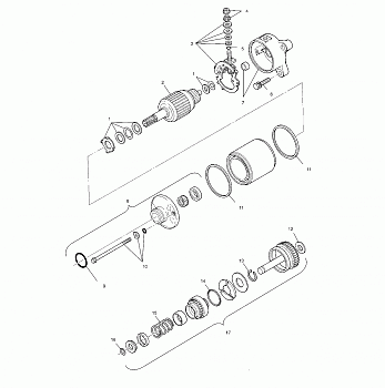 STARTING MOTOR - A01CB32AA (4963966396D007)