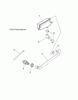 ENGINE, BREATHER HOSE - A14BH33AJ (49ATVBREATHER14325)