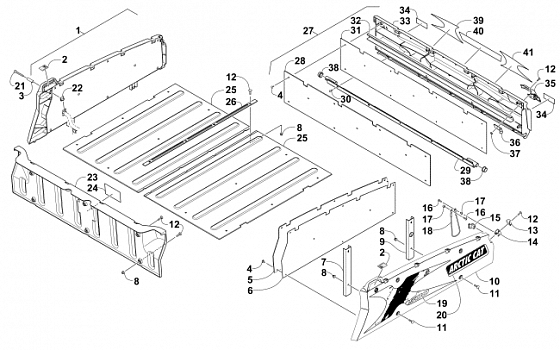 CARGO BOX AND TAILGATE ASSEMBLY