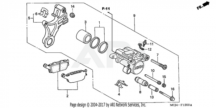 REAR BRAKE CALIPER