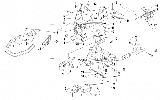 FRONT BUMPER AND FRAME ASSEMBLY