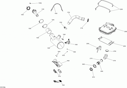 Exhaust System - Except Engine 900HO ACE