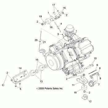ENGINE, MOUNTING - A11NG50FA (49ATVENGINEMTG10SCRAM)