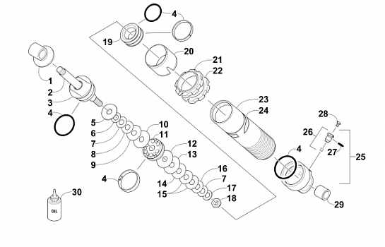 REAR SUSPENSION FRONT ARM SHOCK ABSORBER