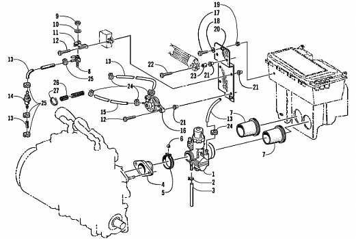 CARBURETOR AND FUEL PUMP ASSEMBLY