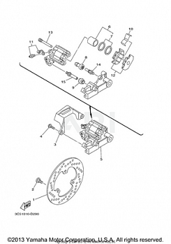 REAR BRAKE CALIPER