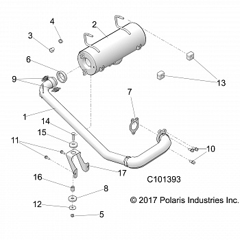 ENGINE, EXHAUST SYSTEM - A19DBA50A5