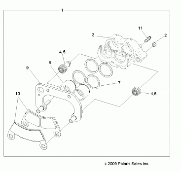 BRAKES, FRONT CALIPER - R18RMAE4N8 (49LEVCALIPER10SDW)