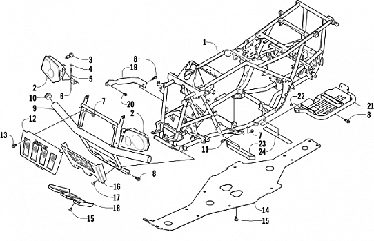 FRAME AND RELATED PARTS