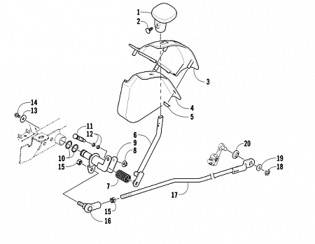 REVERSE SHIFT LEVER ASSEMBLY