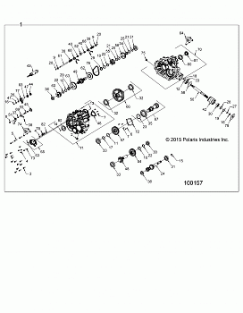 DRIVE TRAIN, MAIN GEARCASE (TO 3/16/16) - A16DAH57A1 (100157)